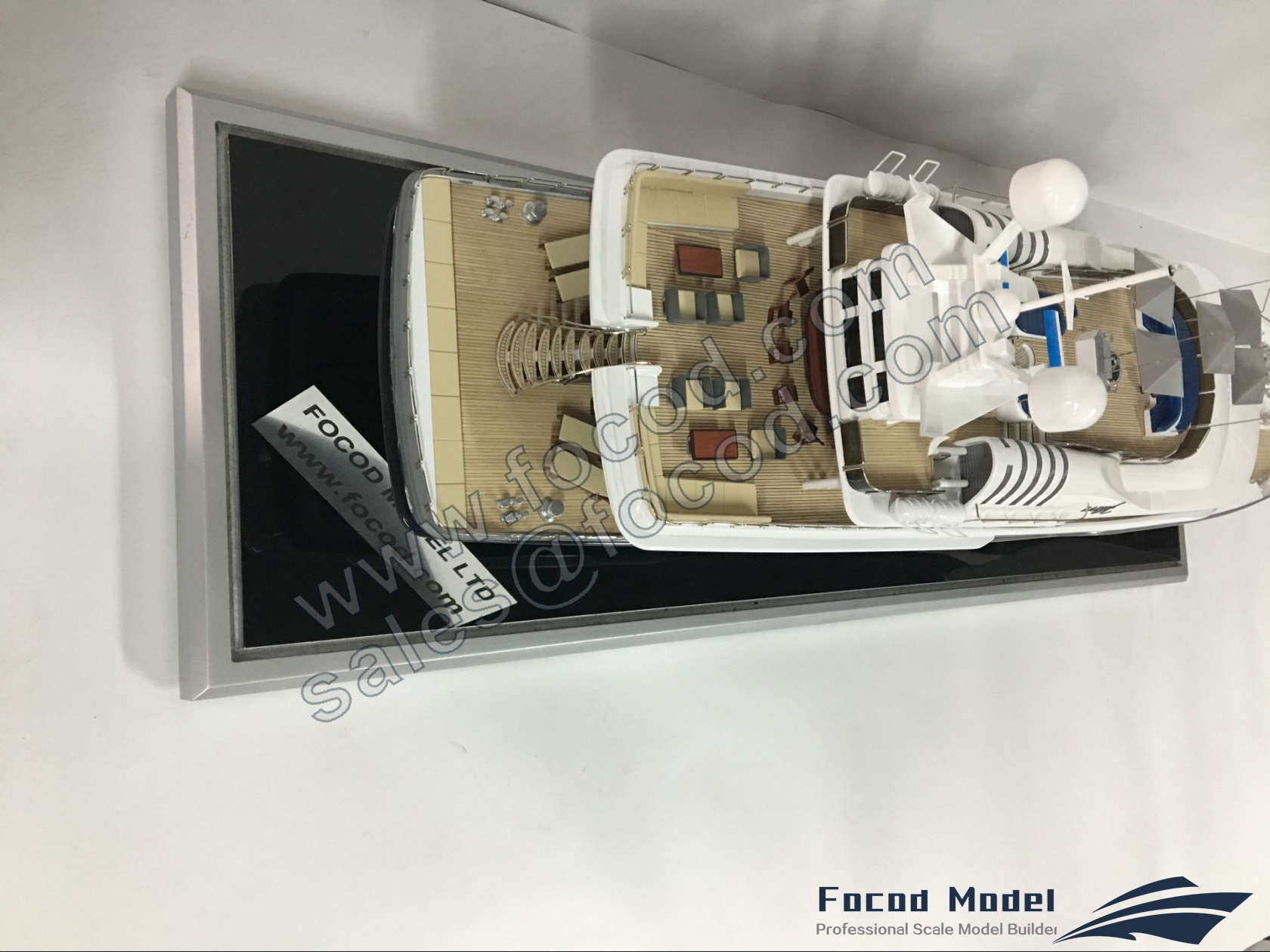 custom made model of 55m superyacht